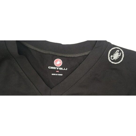 Castelli Cycling ? Shirt Womens L / XL  Black Tee Fitted Ribbed Stretch Top - Picture 14 of 16